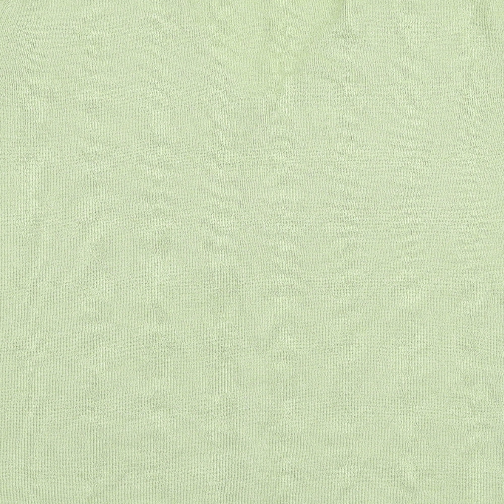 OPUS Womens Green V-Neck  Acrylic Pullover Jumper Size S