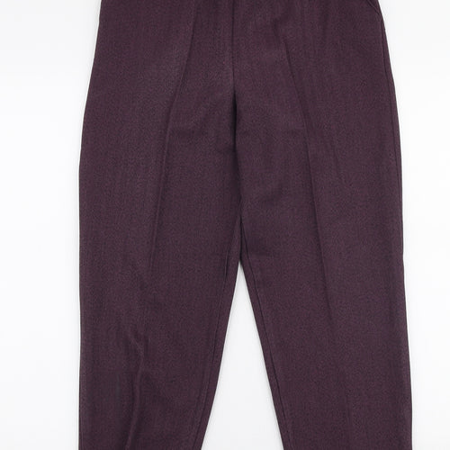 Autonomy Womens Purple  Polyester Trousers  Size 14 L25 in Regular