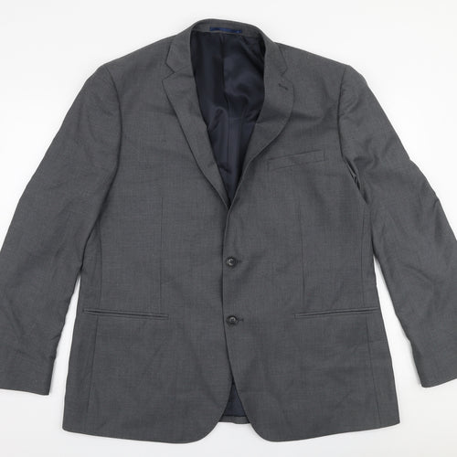 George Mens Grey  Polyester Jacket Suit Jacket Size 44
