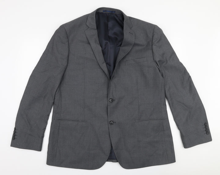 George Mens Grey  Polyester Jacket Suit Jacket Size 44