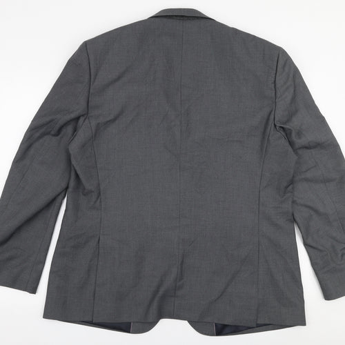 George Mens Grey  Polyester Jacket Suit Jacket Size 44