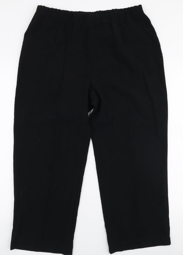 Isle Womens Black  Polyester Trousers  Size 16 L24 in Regular