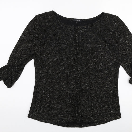 Mystify Womens Gold Round Neck  Acrylic Pullover Jumper Size M