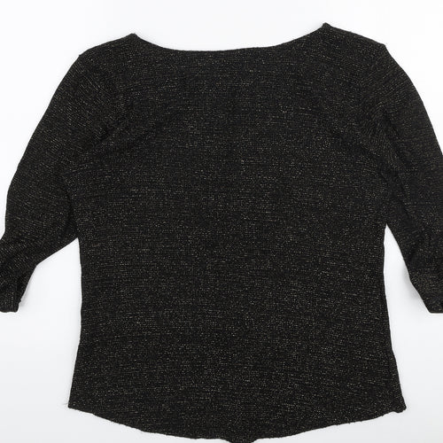 Mystify Womens Gold Round Neck  Acrylic Pullover Jumper Size M