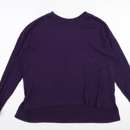 Primark Womens Purple Round Neck  Polyester Pullover Jumper Size S