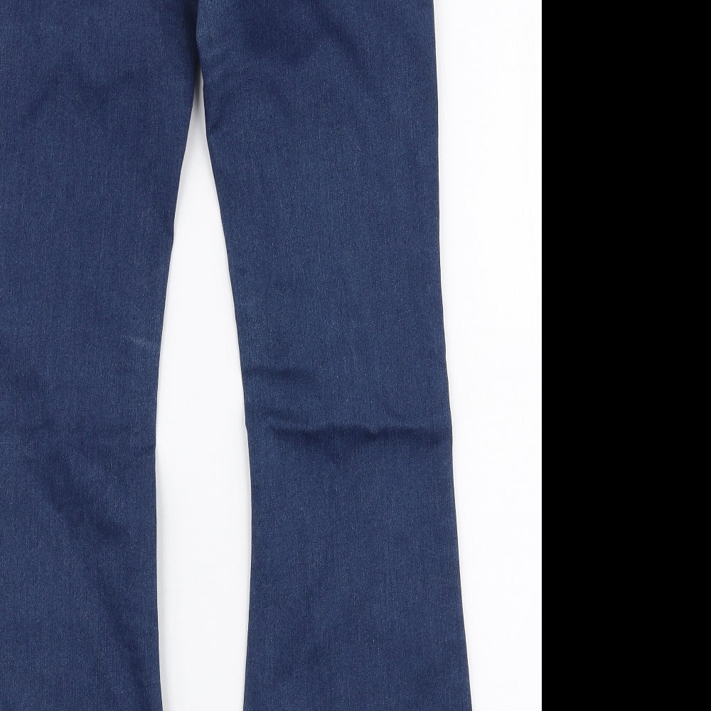 Only Womens Blue  Polyester Flared Jeans Size 26 in L28 in Regular Zip