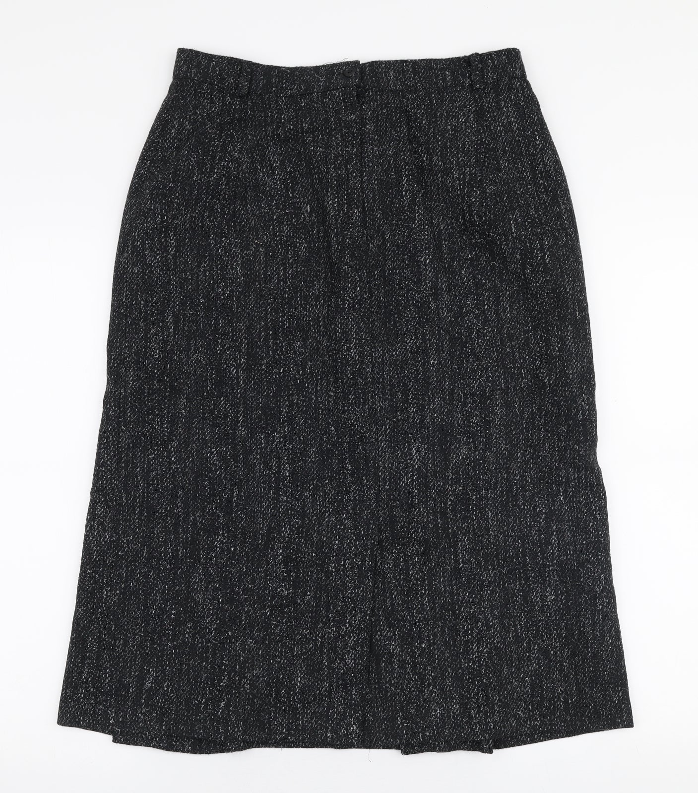 Paul Separates Womens Grey  Polyester A-Line Skirt Size 16   Zip