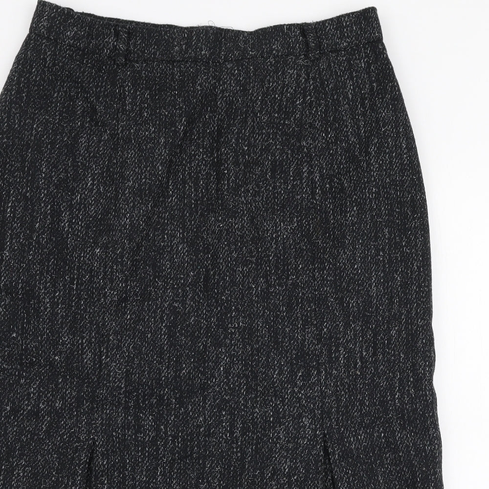 Paul Separates Womens Grey  Polyester A-Line Skirt Size 16   Zip
