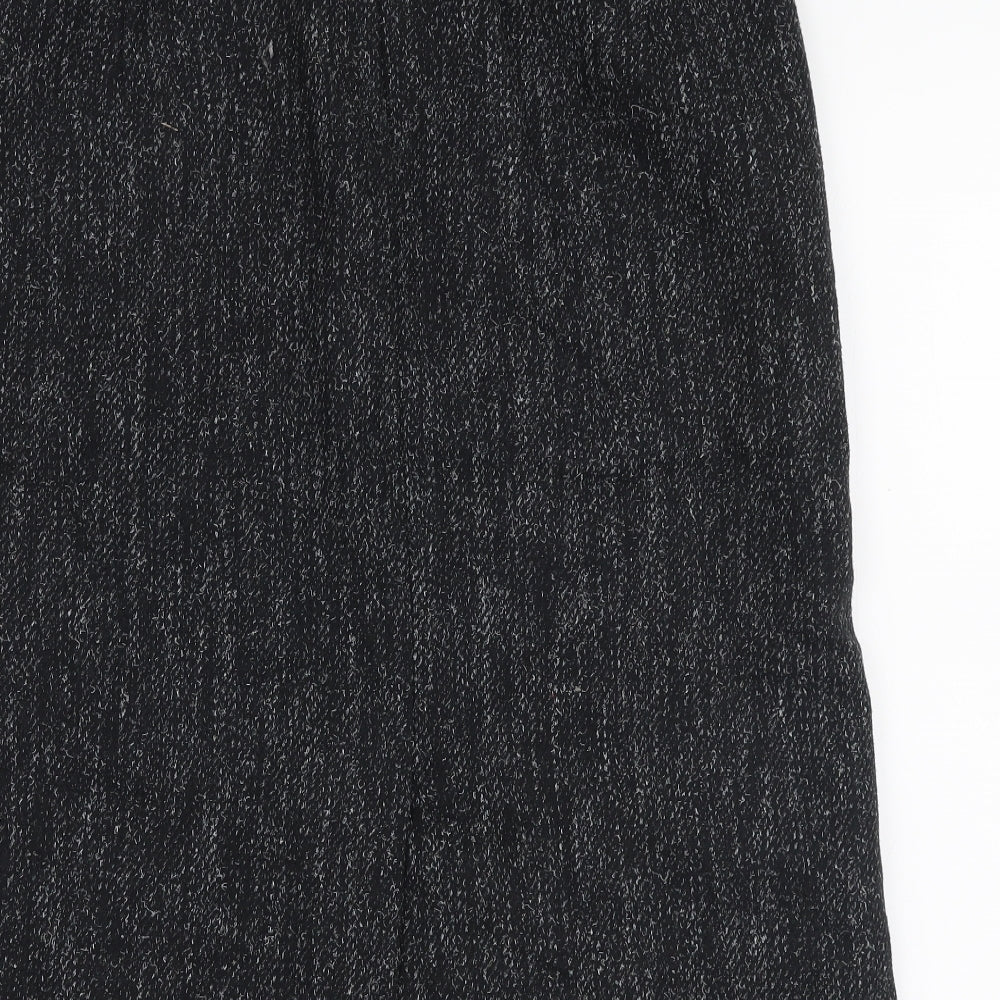 Paul Separates Womens Grey  Polyester A-Line Skirt Size 16   Zip