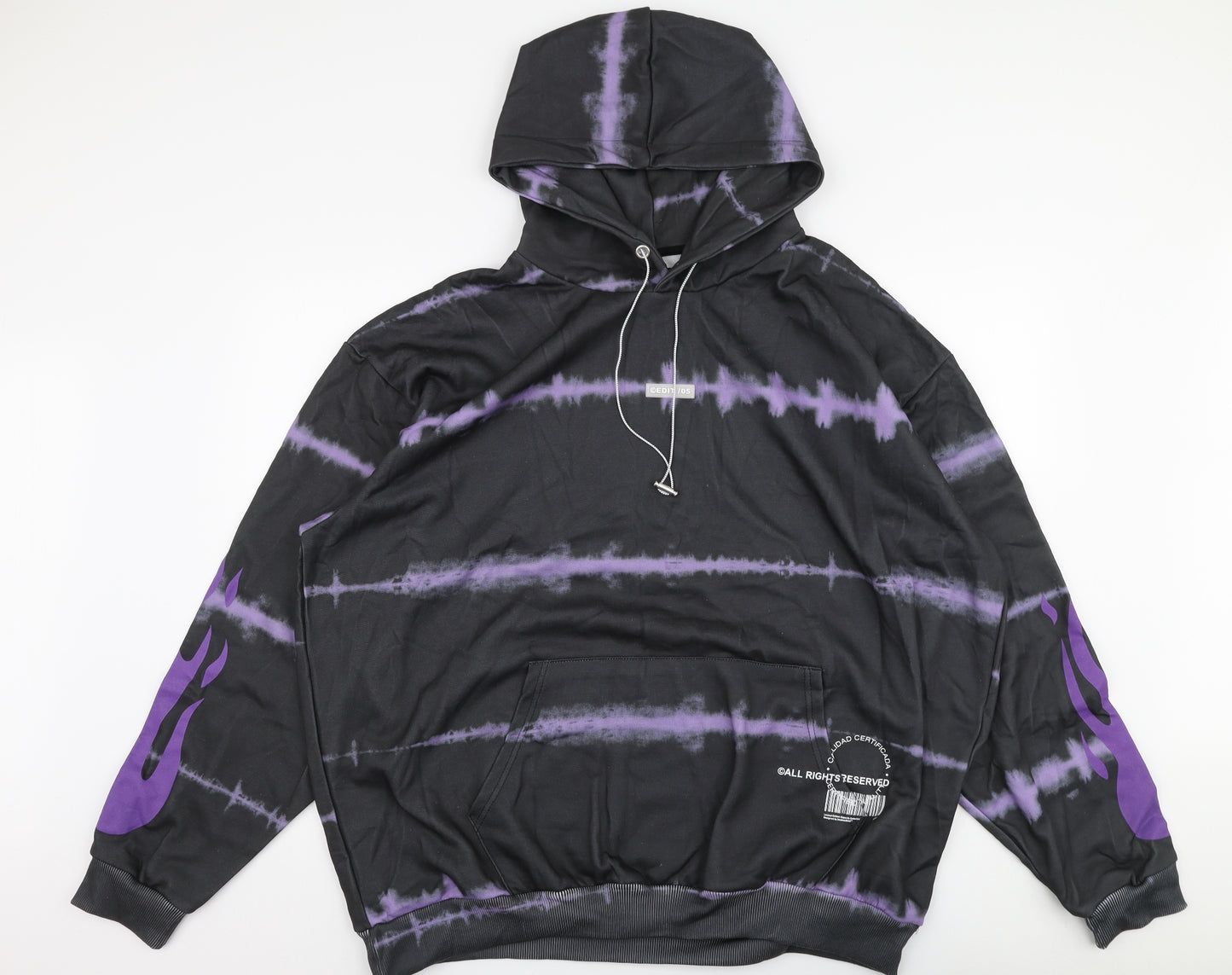 Boohoo Mens Multicoloured  Polyester Pullover Hoodie Size 3XL