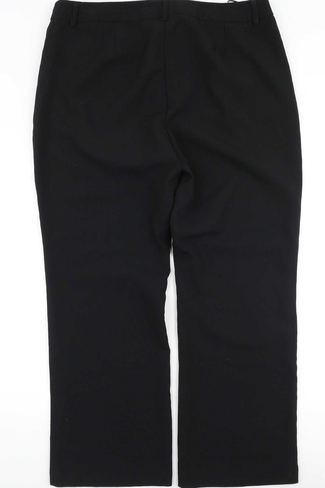 Peacocks Womens Black  Polyester Trousers  Size 16 L28 in Regular Zip