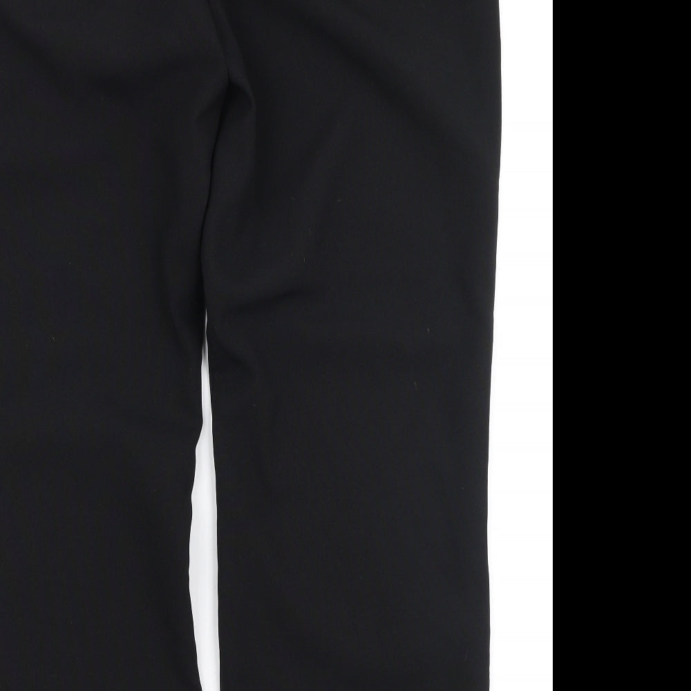 Peacocks Womens Black  Polyester Trousers  Size 16 L28 in Regular Zip