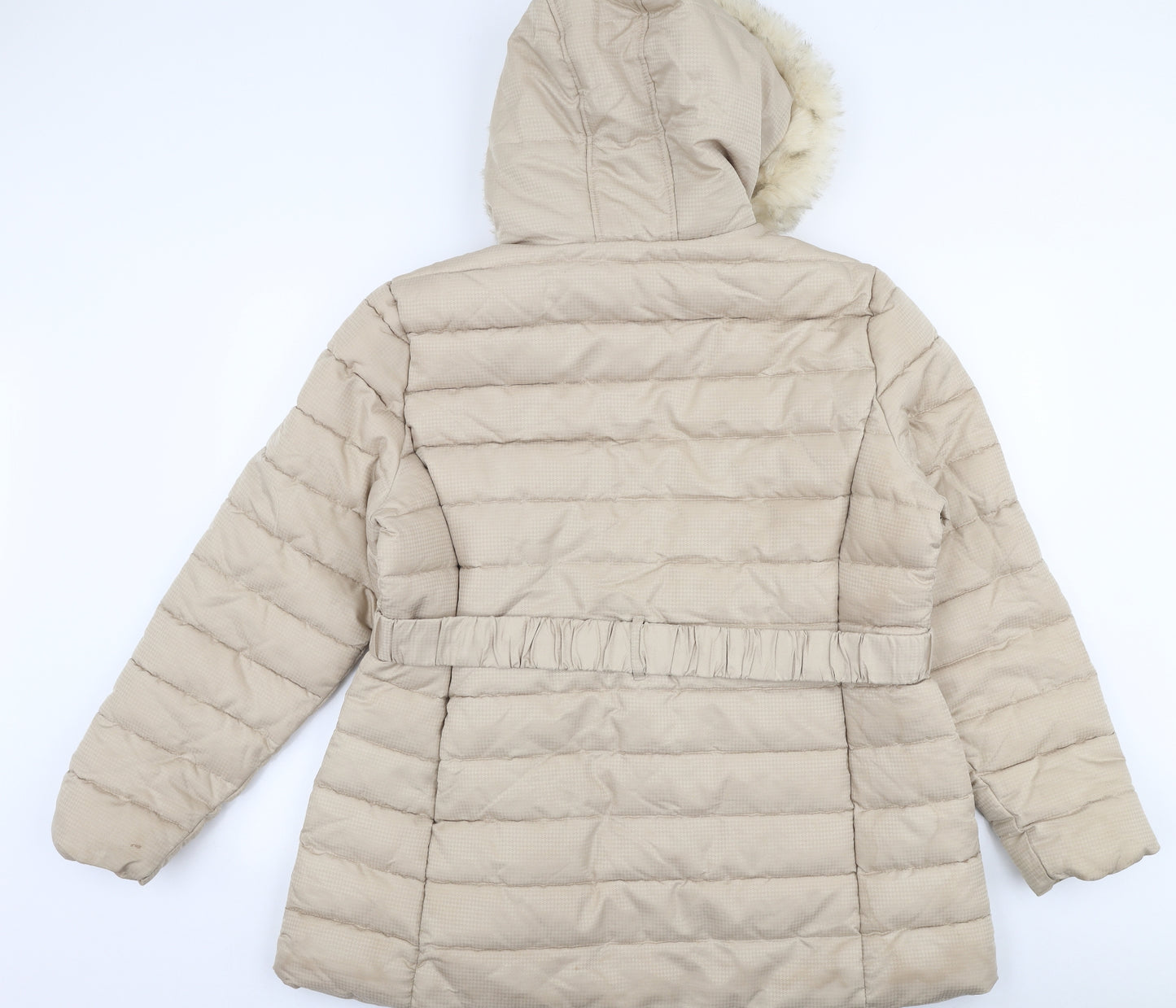 Dorothy Perkins Womens Beige   Puffer Jacket Coat Size 18  Zip