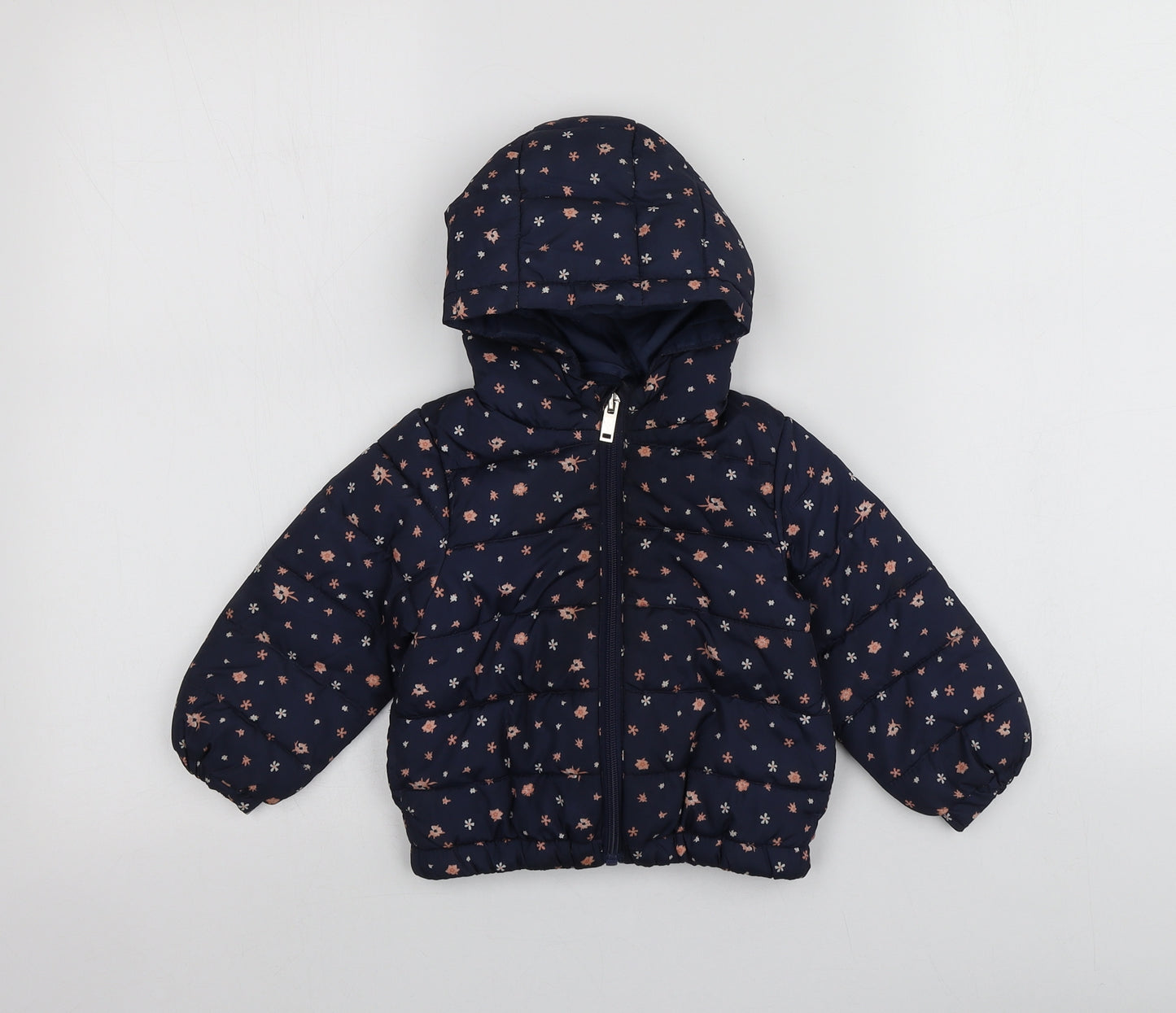 Primark Girls Blue Geometric  Jacket  Size 12-18 Months