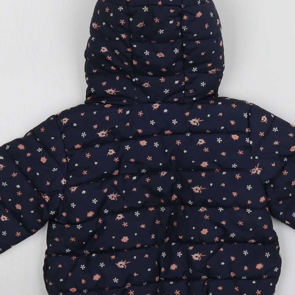 Primark Girls Blue Geometric  Jacket  Size 12-18 Months