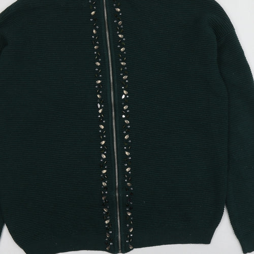 NEXT Womens Green Round Neck  Acrylic Pullover Jumper Size 10