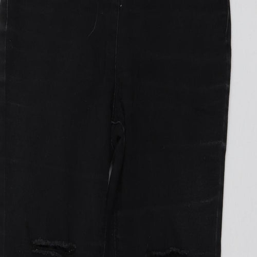Papaya Womens Black  Cotton Skinny Jeans Size 8 L27.5 in Regular