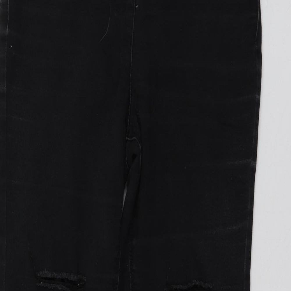 Papaya Womens Black  Cotton Skinny Jeans Size 8 L27.5 in Regular