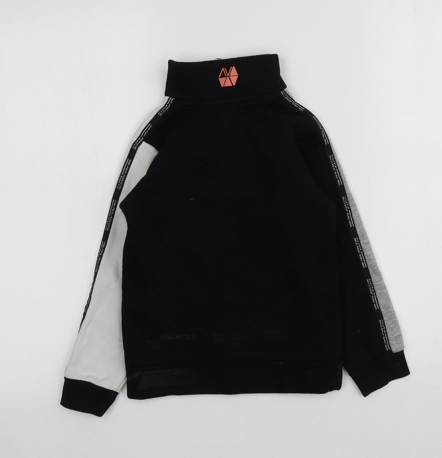 River Island Boys Black  Cotton Pullover Hoodie Size 5-6 Years
