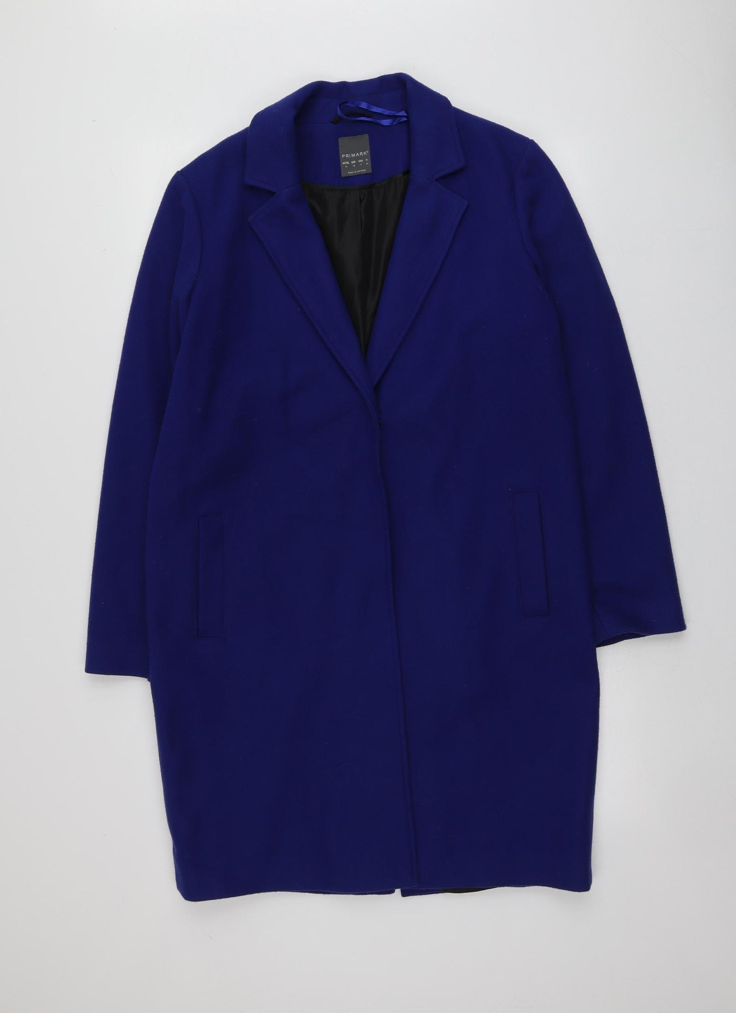 Primark Womens Blue   Overcoat Coat Size 12