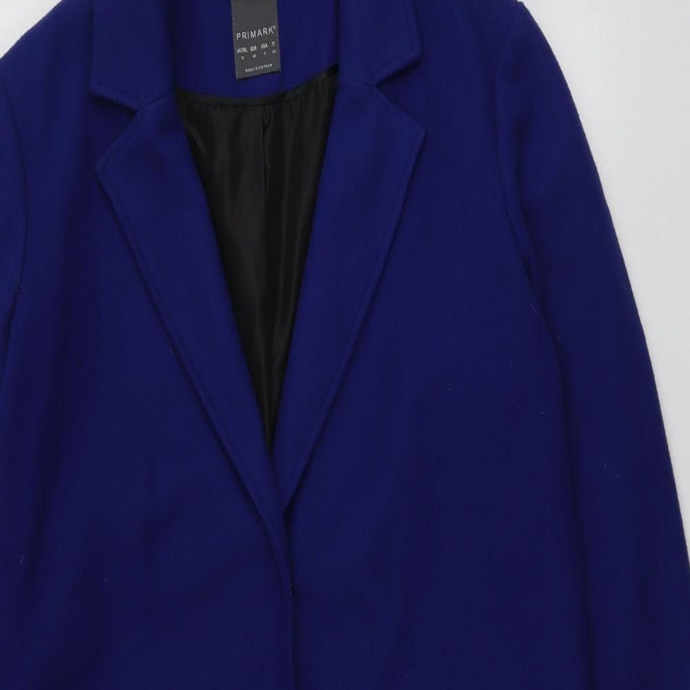 Primark Womens Blue   Overcoat Coat Size 12