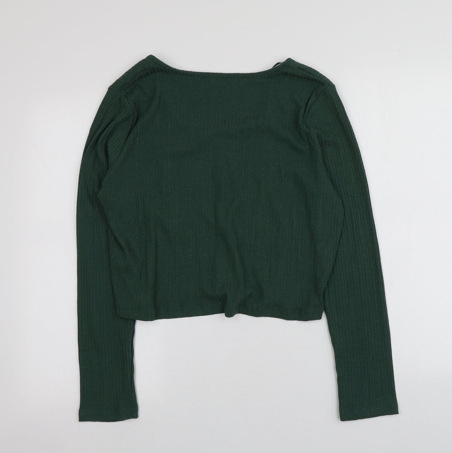 Primark Womens Green V-Neck  Polyester Cardigan Jumper Size XL