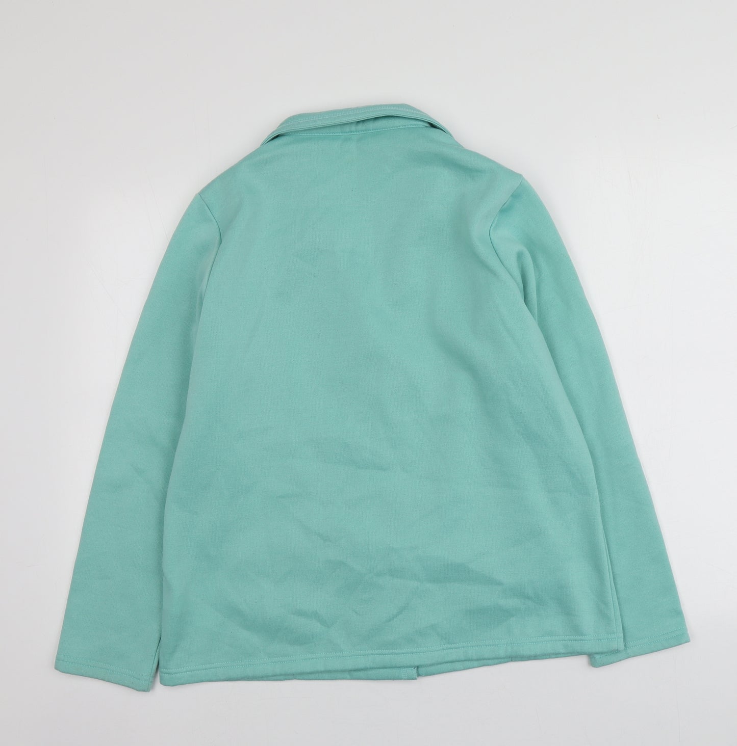 Damart Womens Blue V-Neck  Polyester Cardigan Jumper Size 14