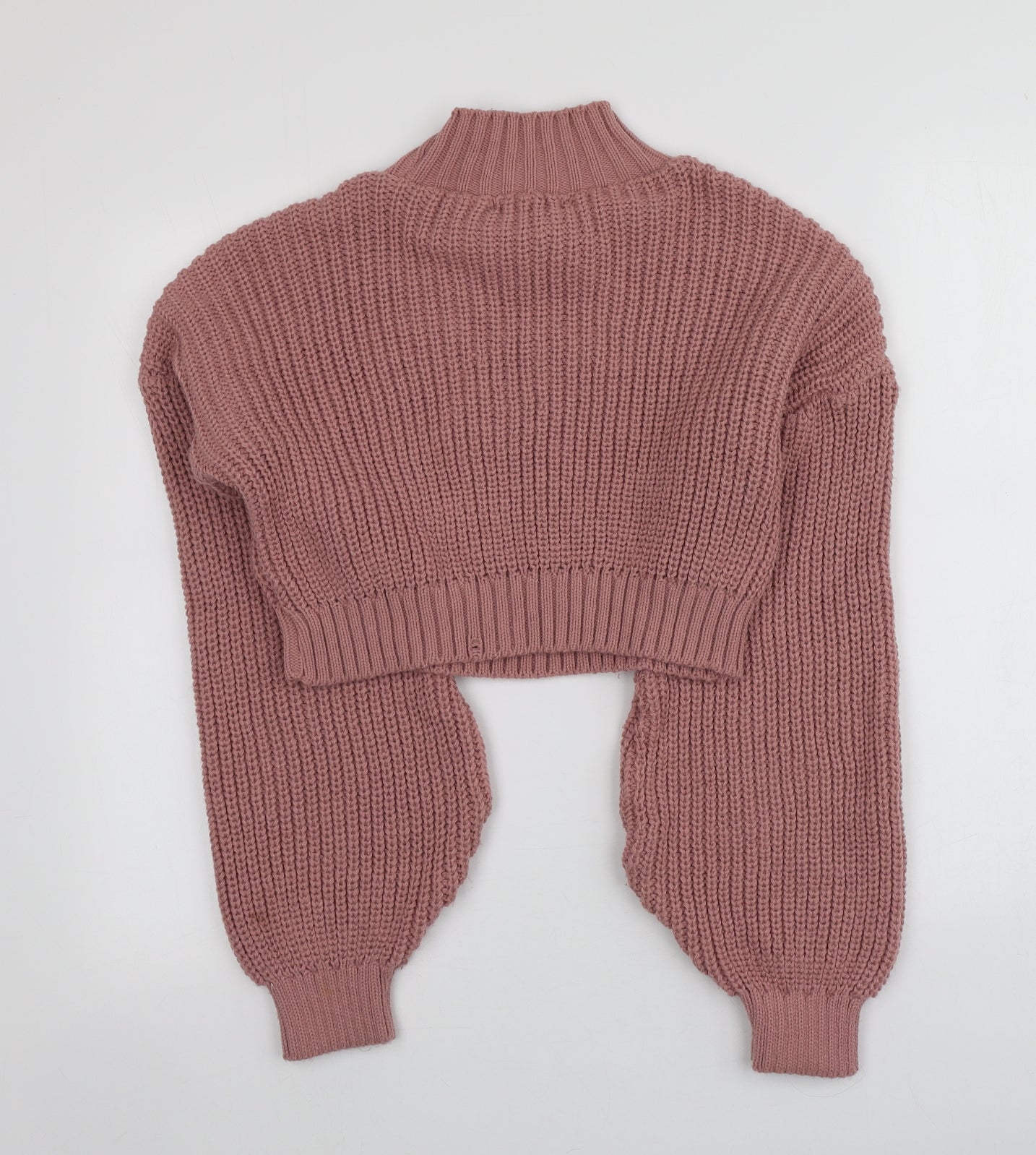 Missguided Womens Pink Round Neck  Acrylic Pullover Jumper Size 10
