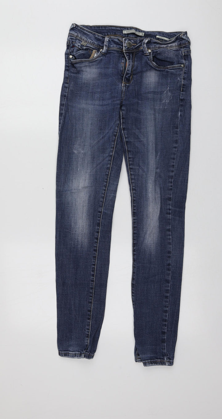Version Jeans Womens Blue Cotton Skinny Jeans Size 29 L29 in Regular