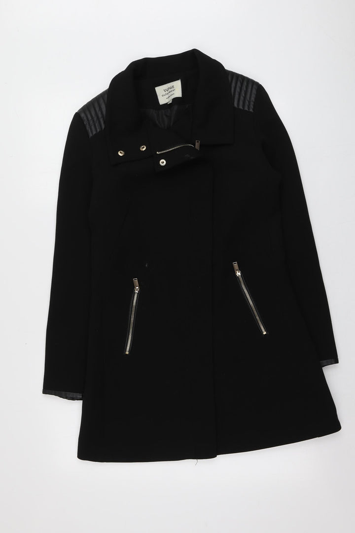 Vopse Womens Black   Overcoat Coat Size S