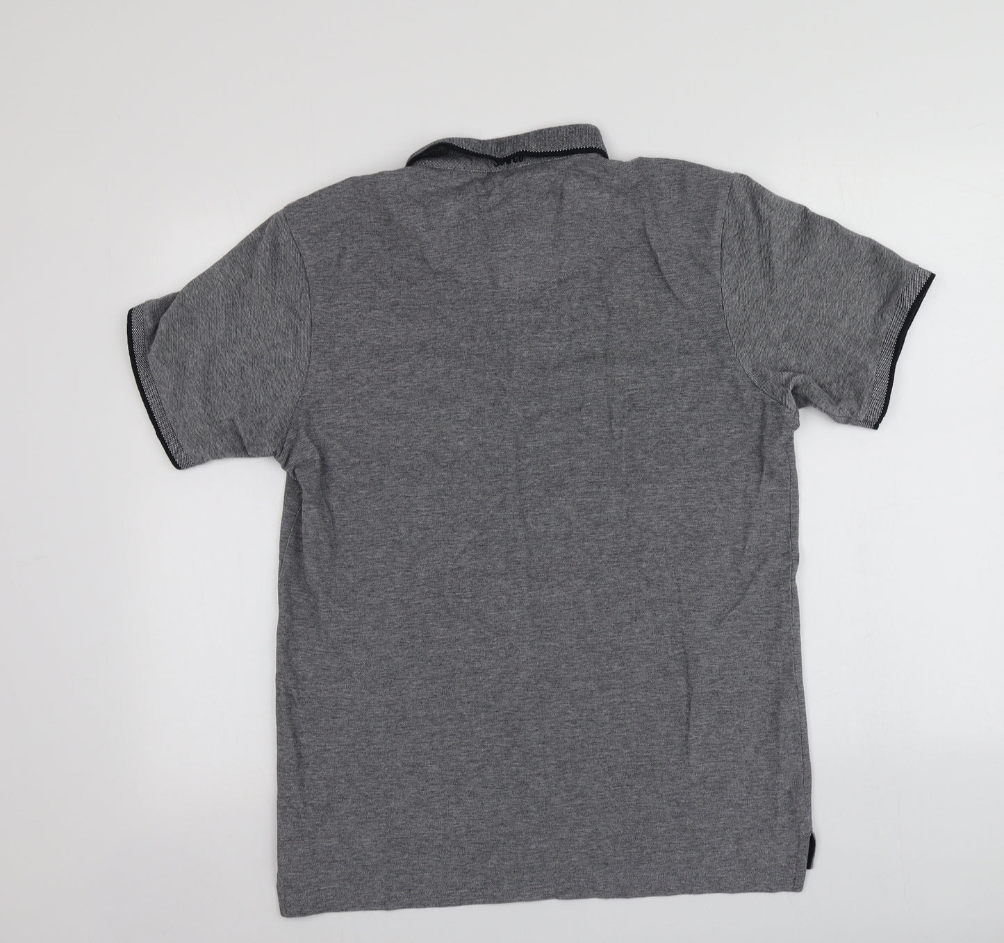 SoulCal&Co Mens Grey  Polyester  Polo Size L Collared