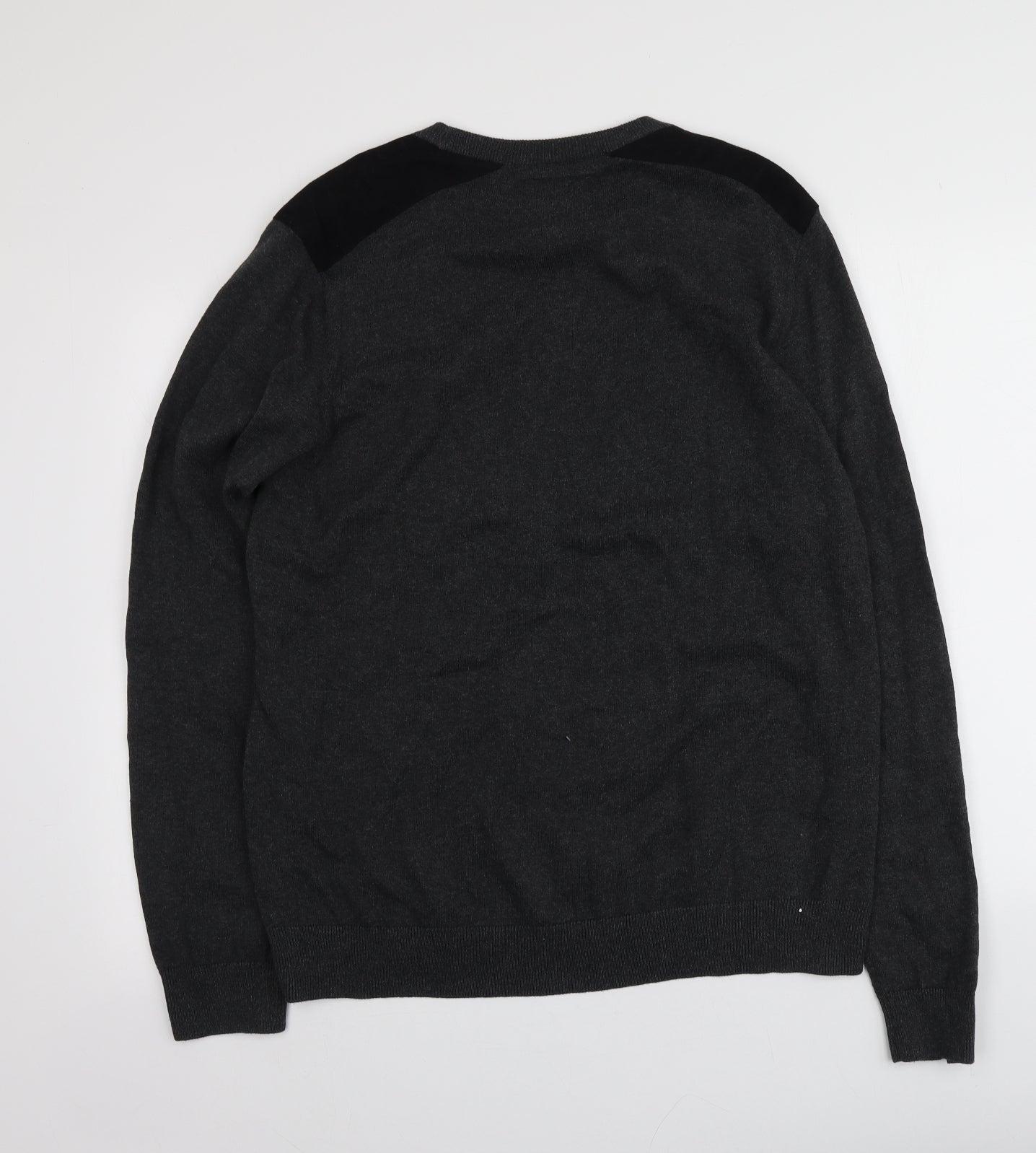Holmes Mens Grey Round Neck  Cotton Pullover Jumper Size XL