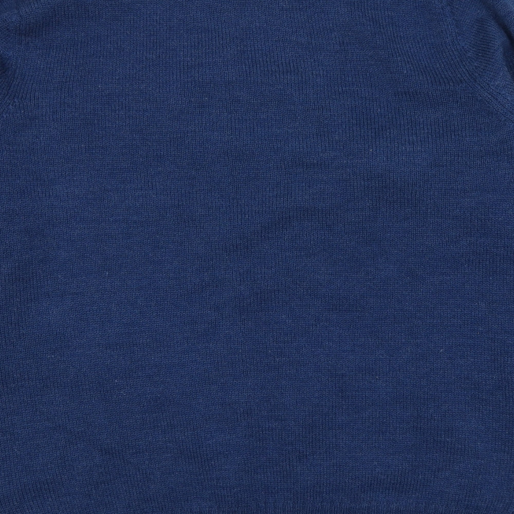 Primark Mens Blue Round Neck  Acrylic Pullover Jumper Size L