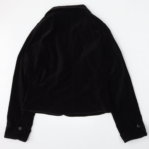 New Look Womens Black  Cotton Jacket Blazer Size 16