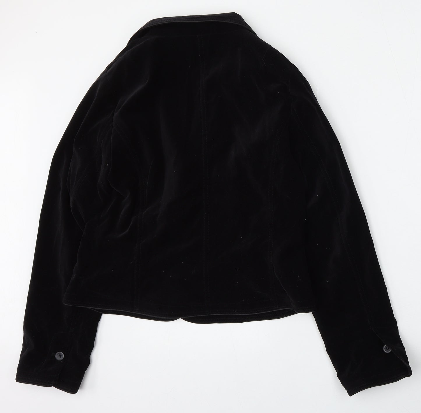 New Look Womens Black  Cotton Jacket Blazer Size 16