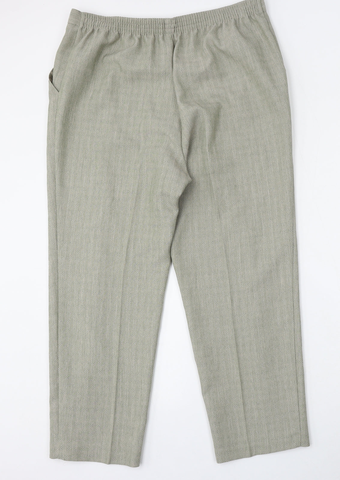 Marks and Spencer Womens Green  Polyester Trousers  Size 16 L27 in Regular