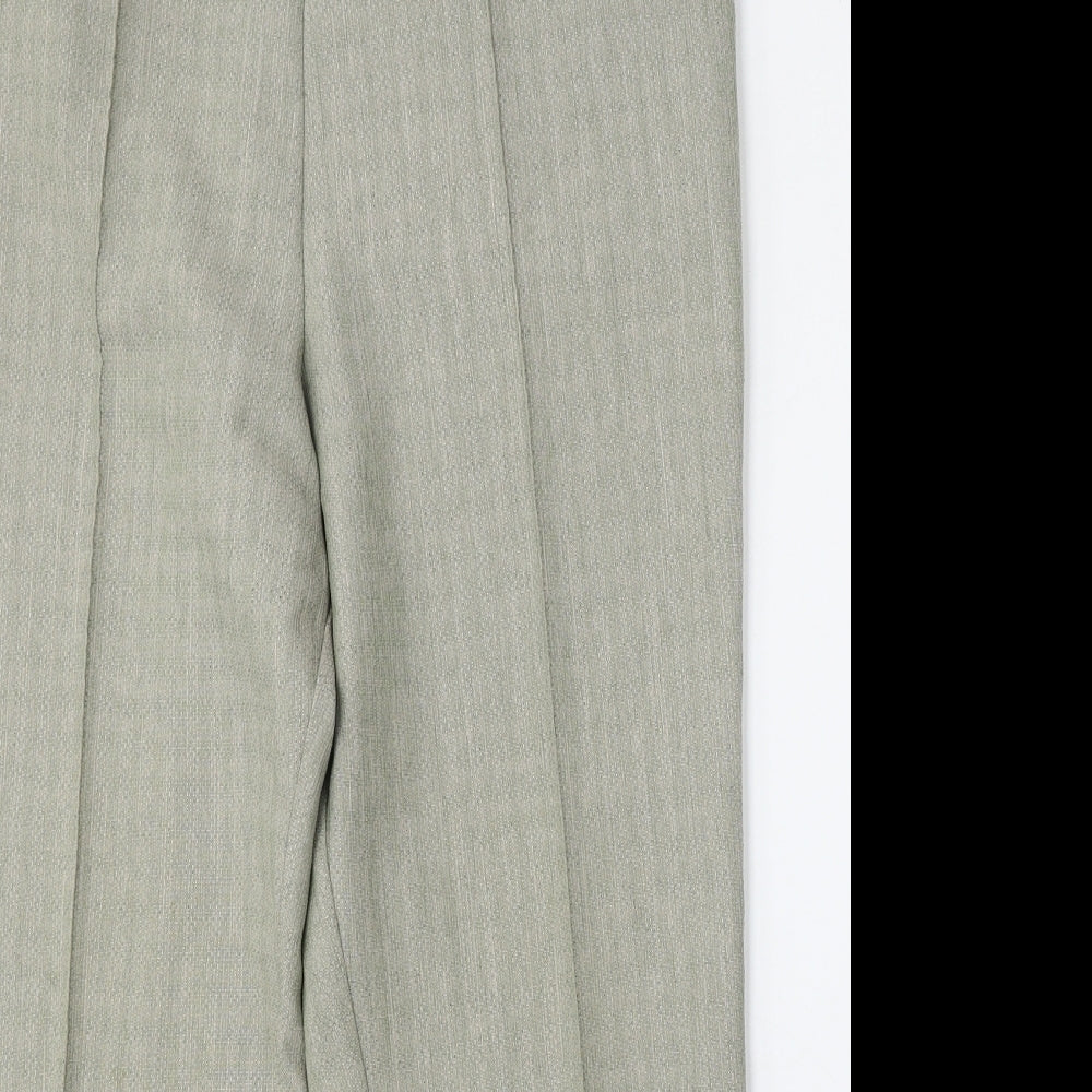 Marks and Spencer Womens Green  Polyester Trousers  Size 16 L27 in Regular