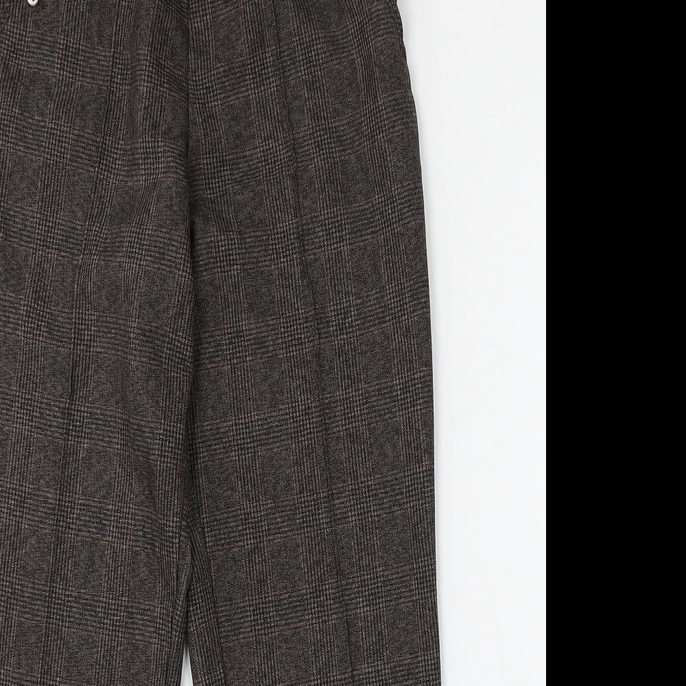 Marks and Spencer Womens Brown  Polyester Trousers  Size 8 L26 in Regular