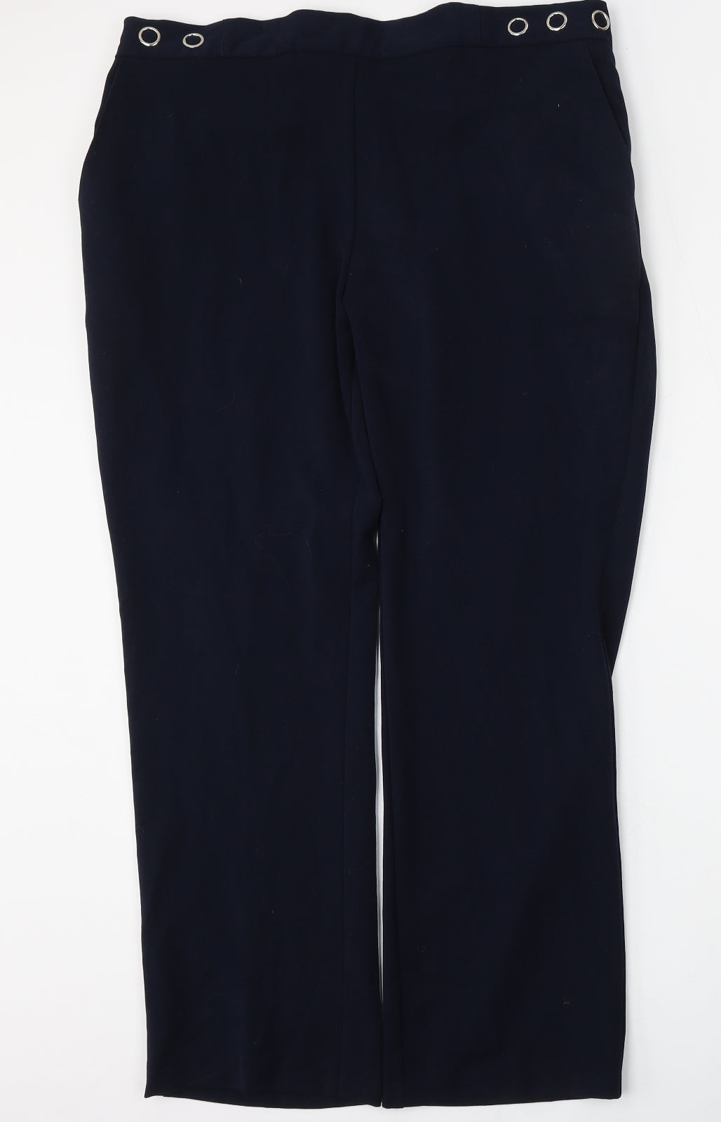 Anna Rose Womens Blue  Polyester Trousers  Size 18 L28 in Regular