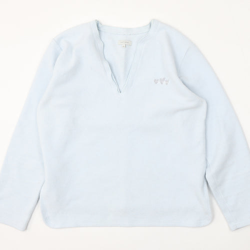 Per Una Womens Blue  Polyester Pullover Sweatshirt Size M