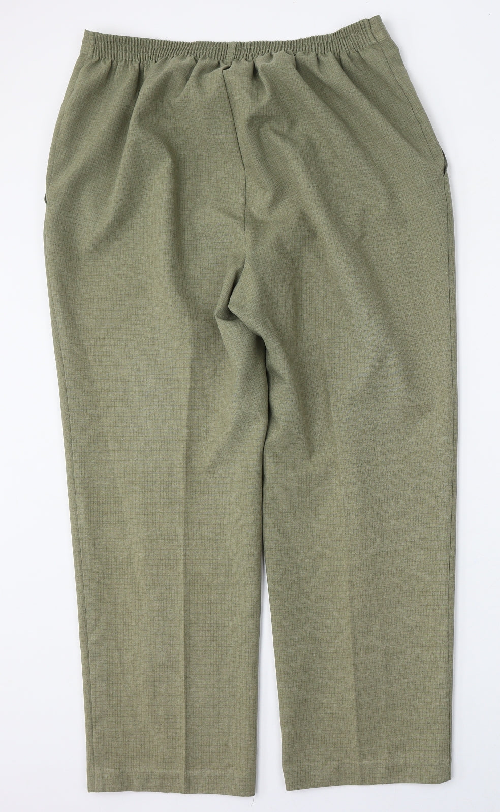 Marks and Spencer Womens Green  Polyester Trousers  Size 18 L27 in Regular