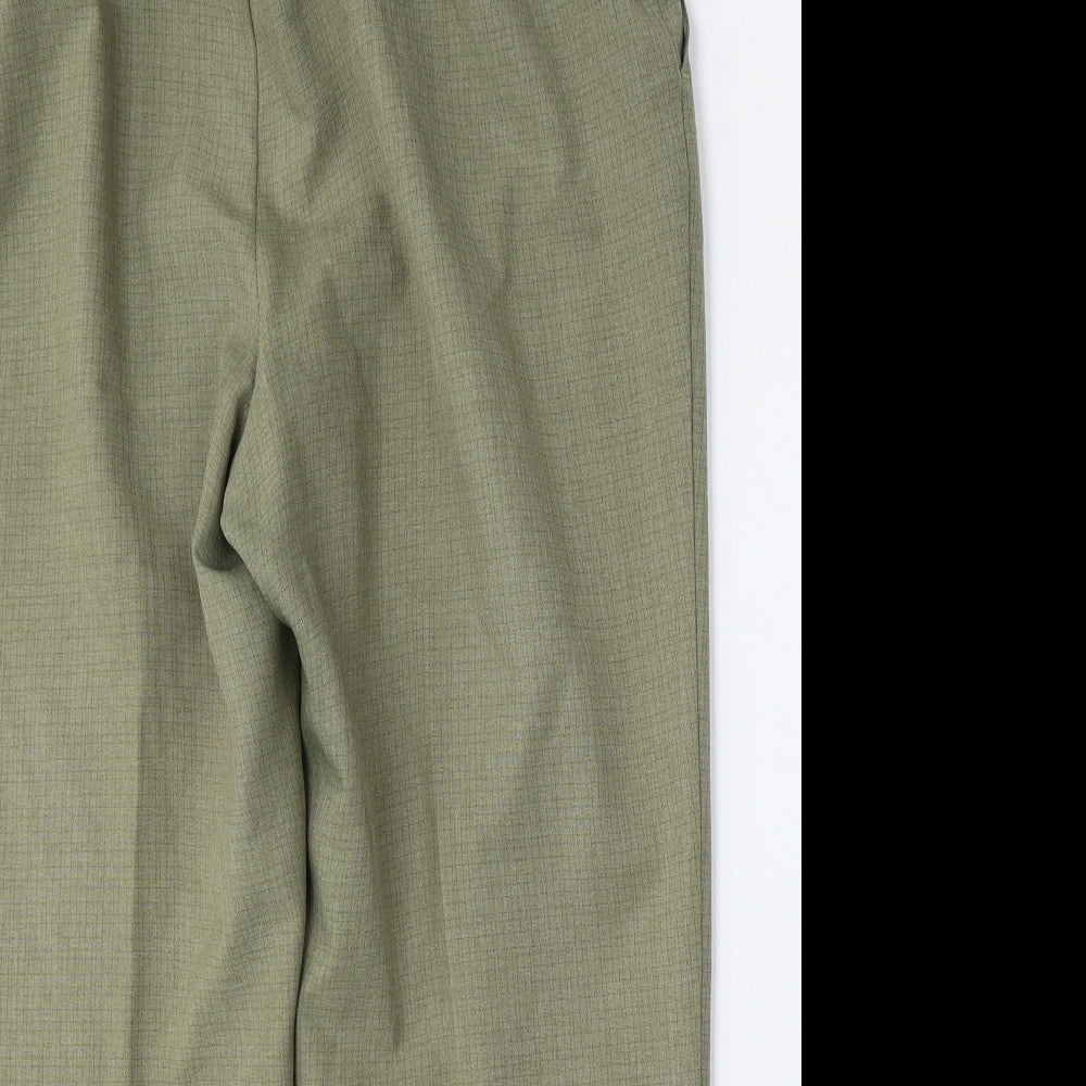 Marks and Spencer Womens Green  Polyester Trousers  Size 18 L27 in Regular