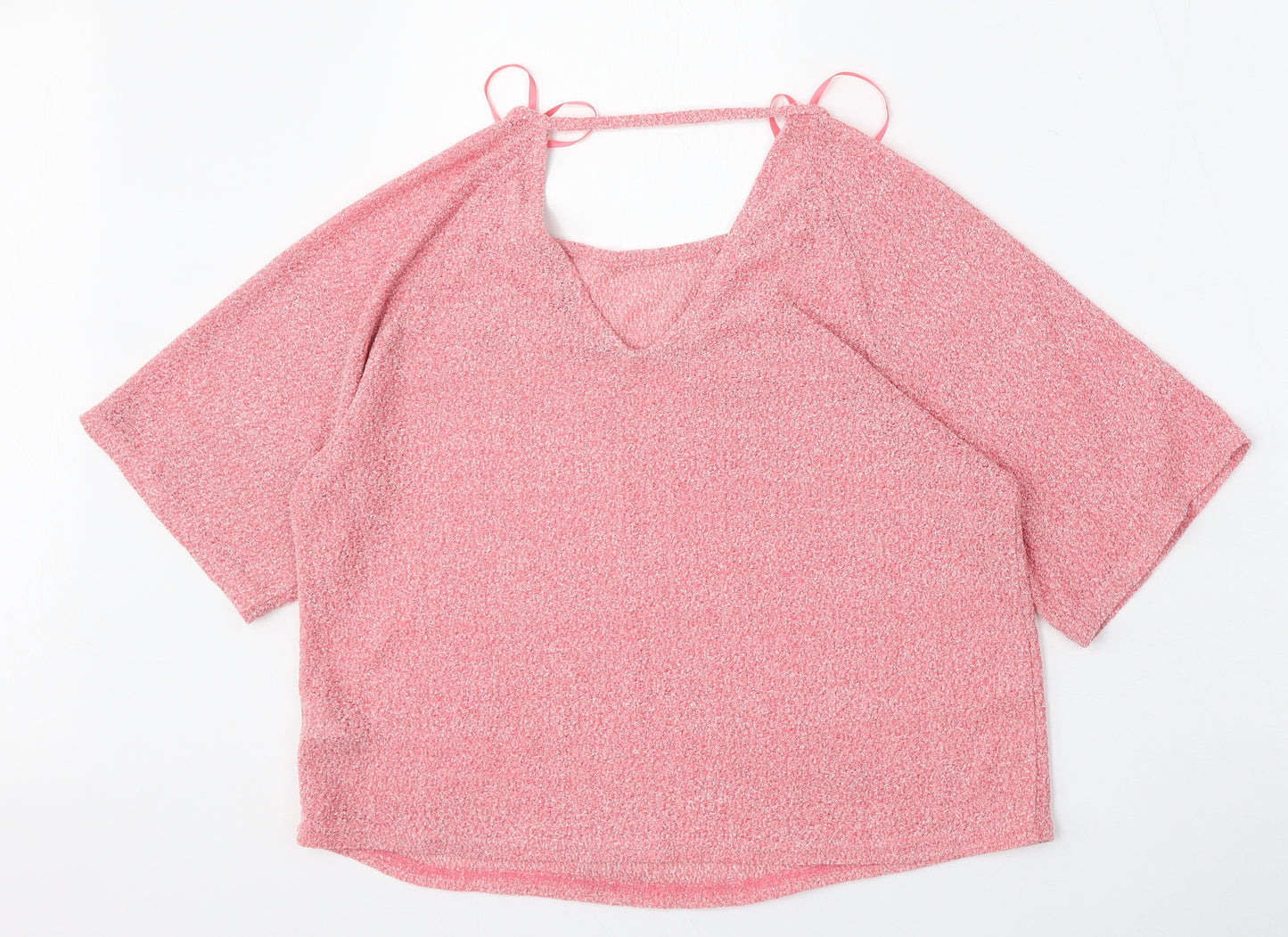 New Look Womens Pink V-Neck  Viscose Cardigan Jumper Size 8