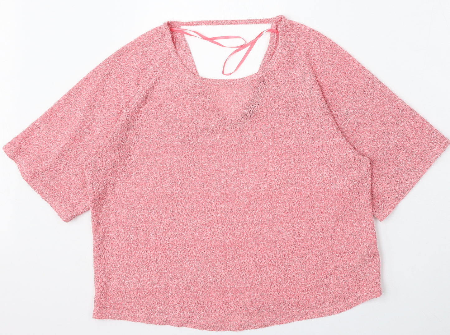 New Look Womens Pink V-Neck  Viscose Cardigan Jumper Size 8