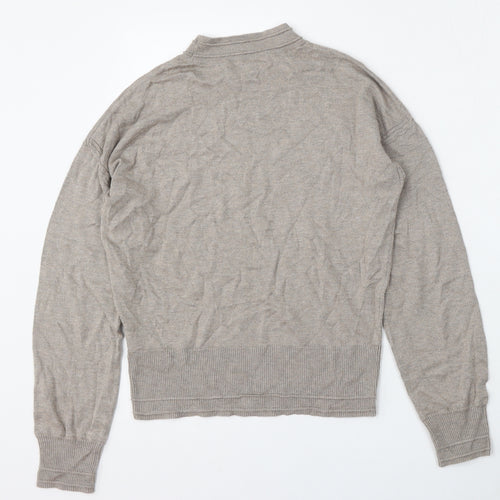 NEXT Womens Beige Round Neck  Viscose Pullover Jumper Size 8