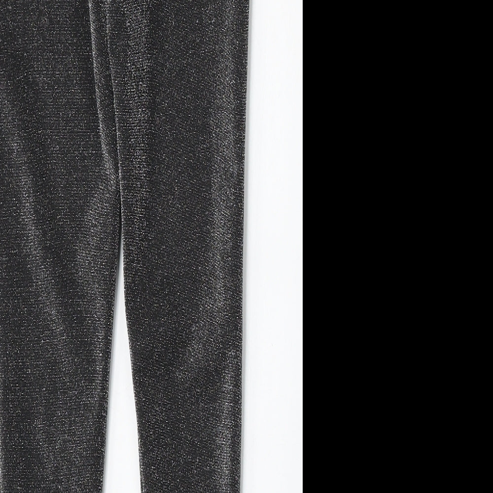 George Womens Silver  Polyester Trousers  Size 8 L26 in Regular