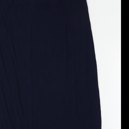 Evans Womens Blue  Viscose Straight & Pencil Skirt Size 26