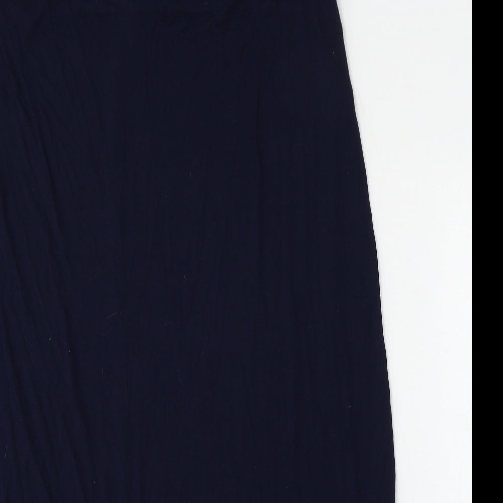 Evans Womens Blue  Viscose Straight & Pencil Skirt Size 26
