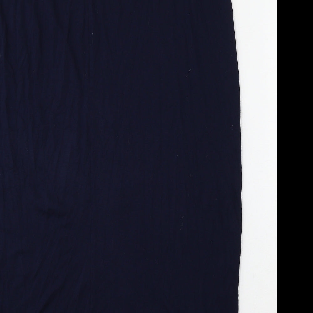 Evans Womens Blue  Viscose Straight & Pencil Skirt Size 26