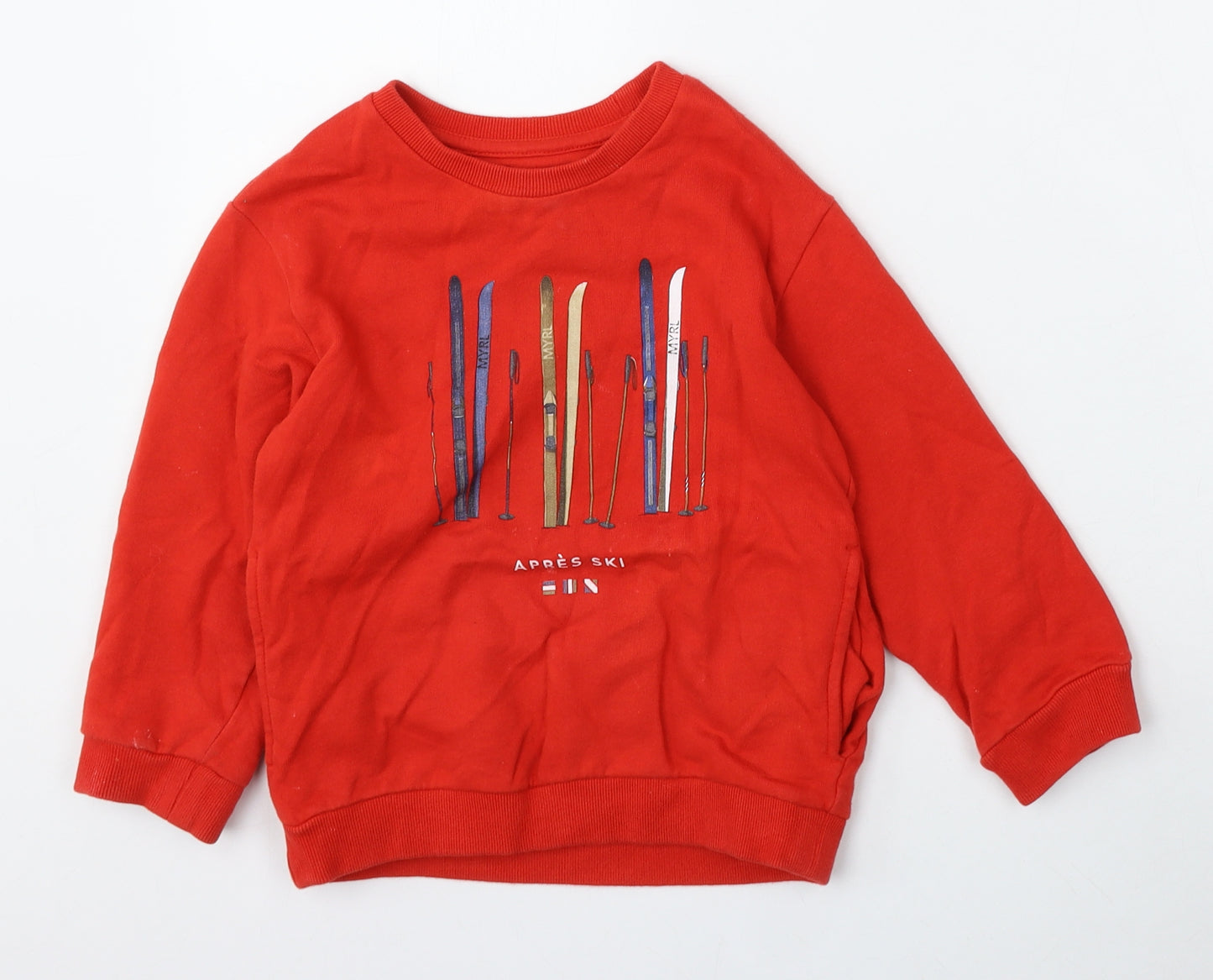 Mayoral Boys Red  Cotton Pullover Sweatshirt Size 5 Years